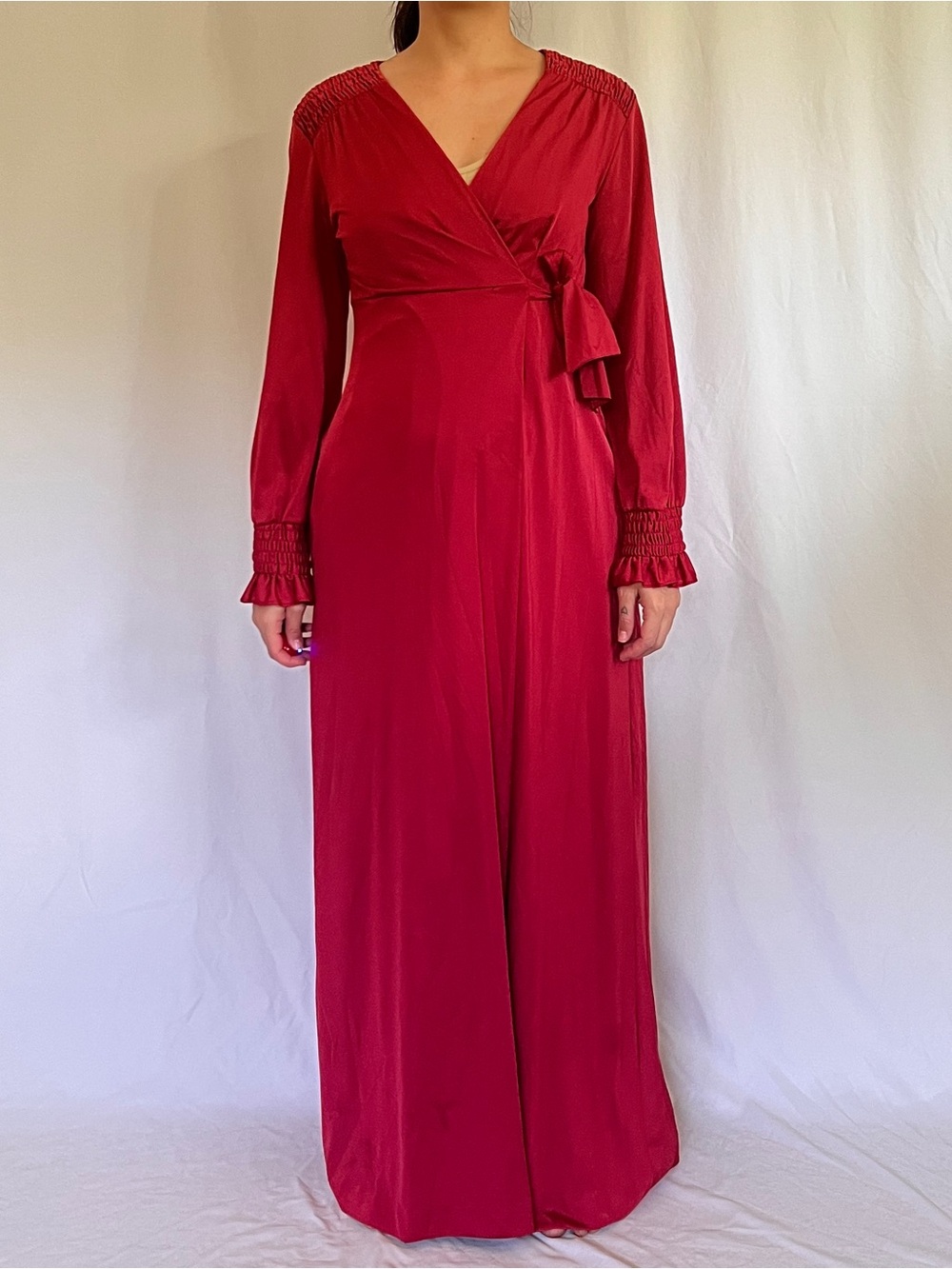 Vintage 70’s Mr Mac Jr by Martin Marks Red Maxi Nightgown and Robe